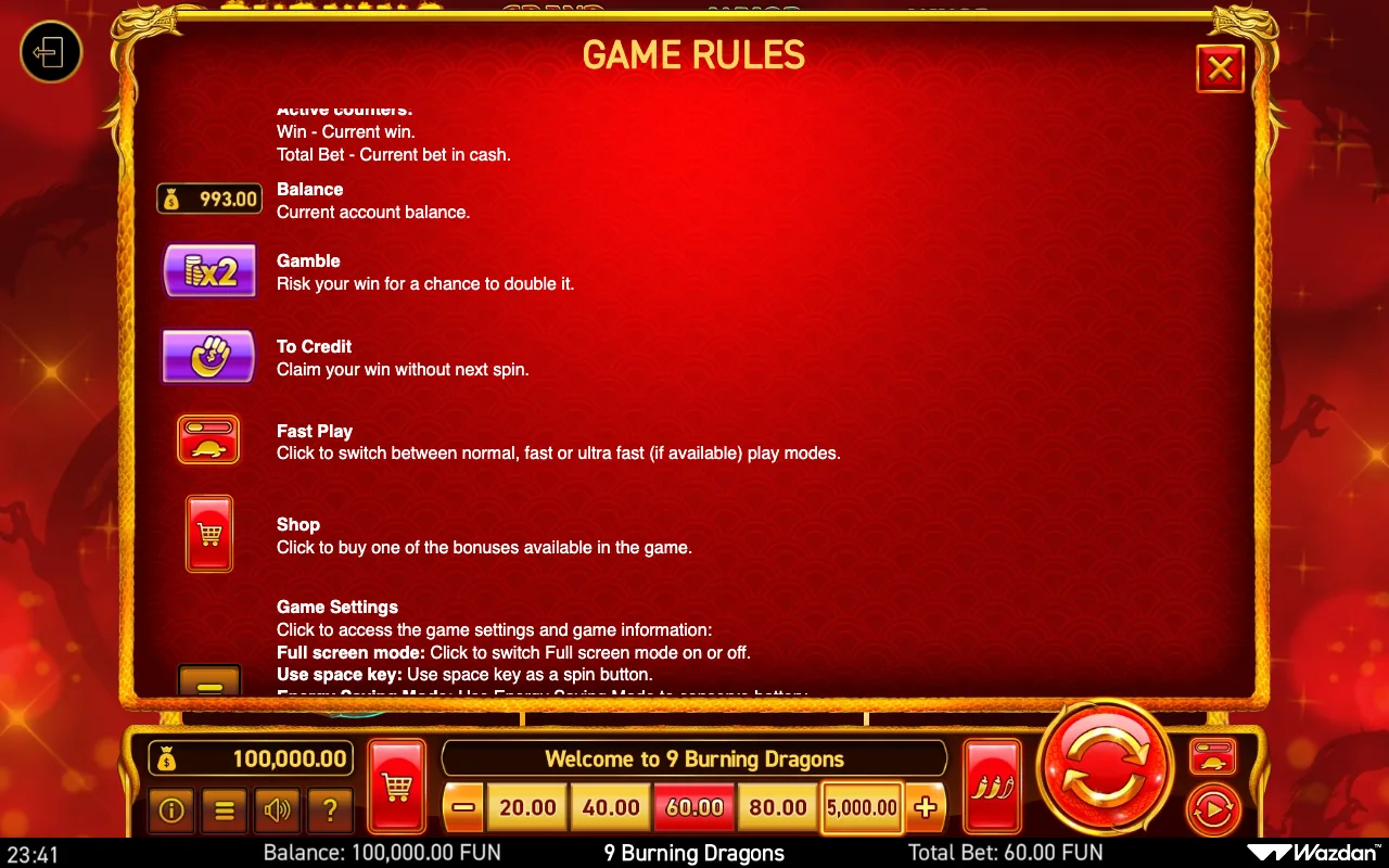 Game rules, page 8 — 9 Burning Dragons