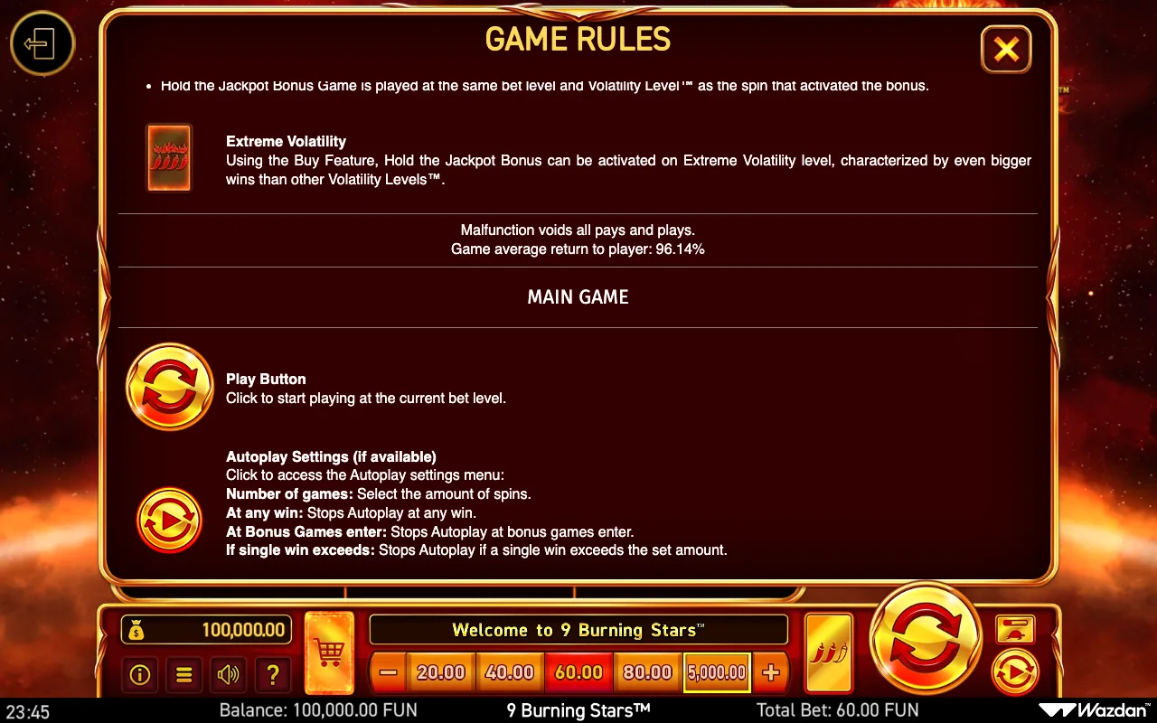 Game rules, page 10 — 9 Burning Stars