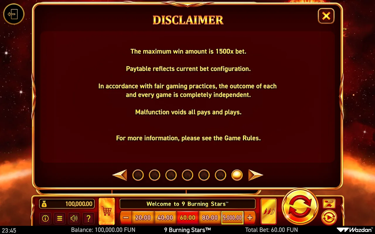 Game rules, page 7 — 9 Burning Stars