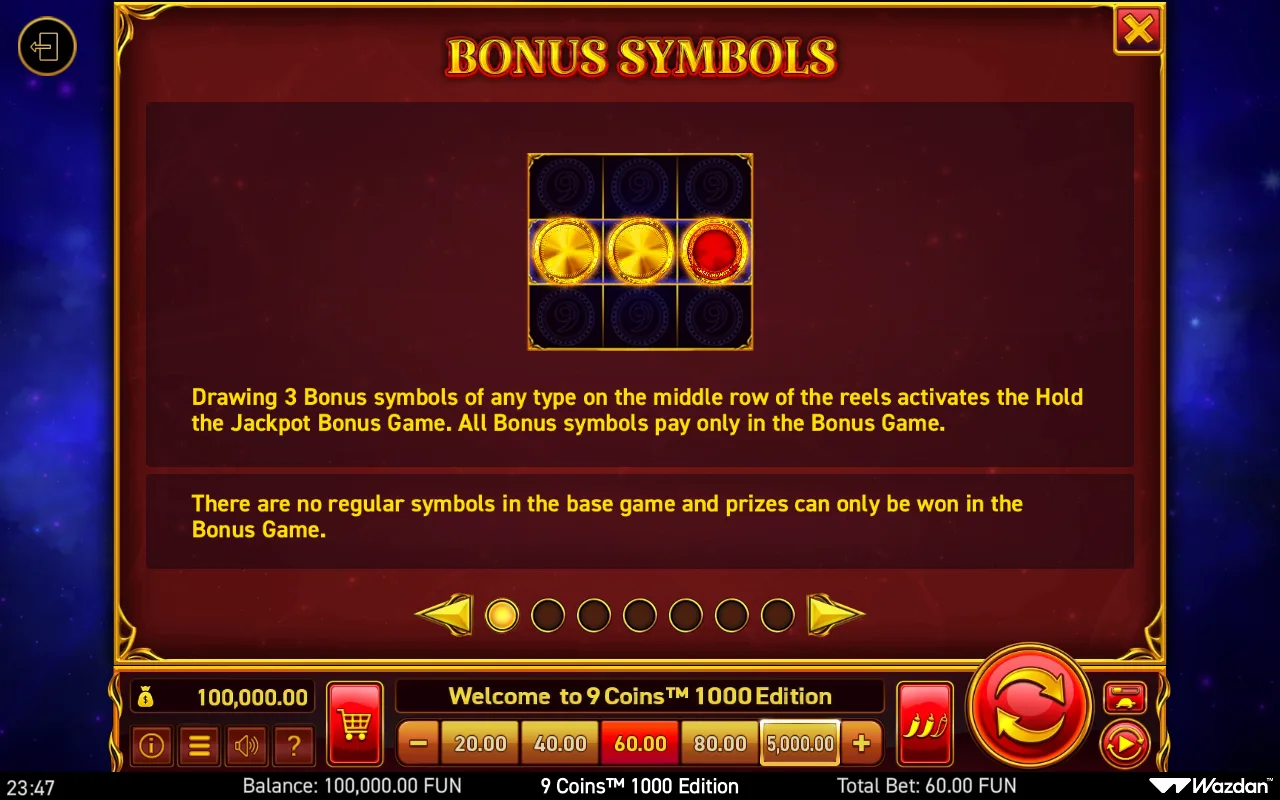 Game rules, page 1 — 9 Coins 1000 Edition
