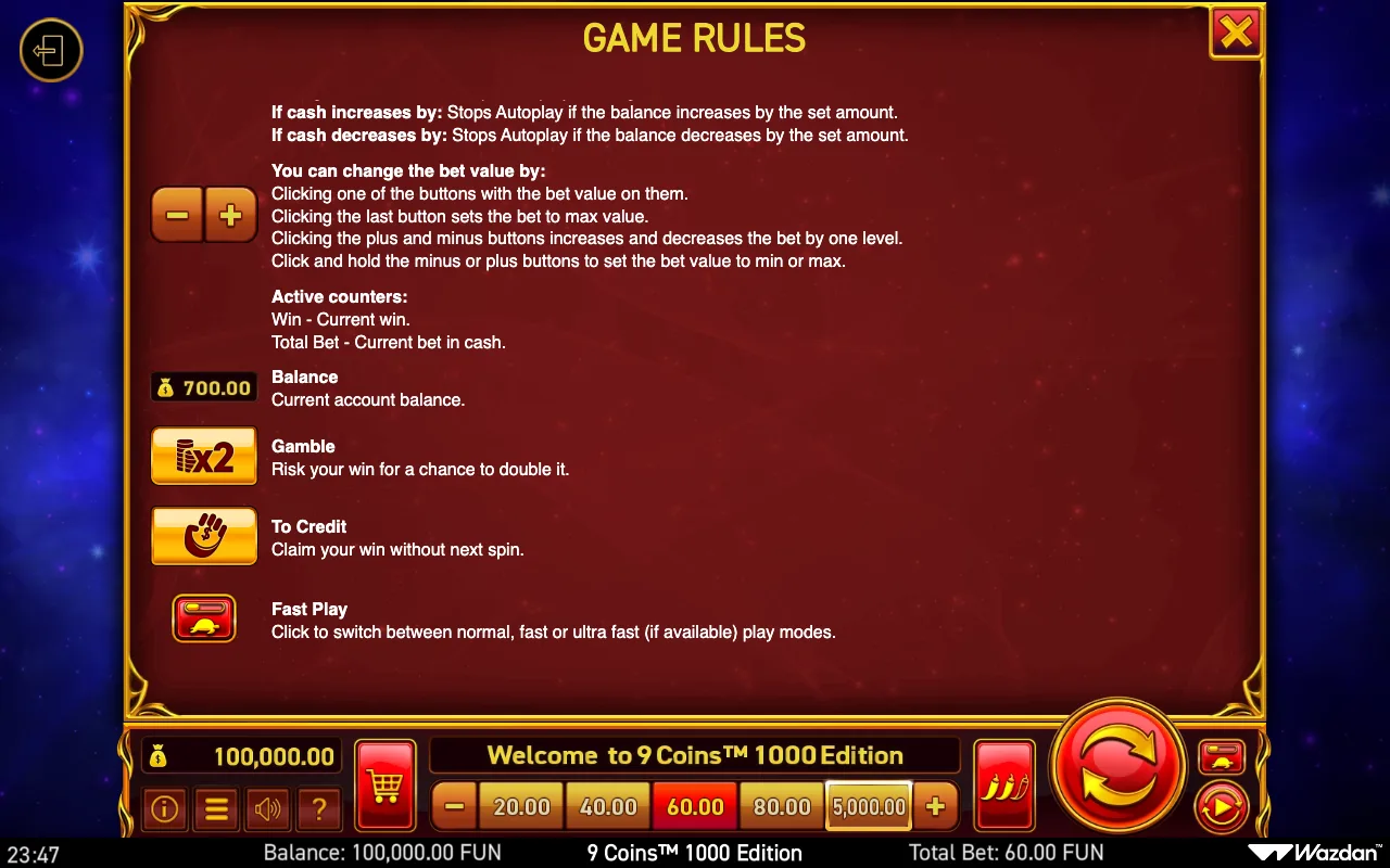 Game rules, page 11 — 9 Coins 1000 Edition