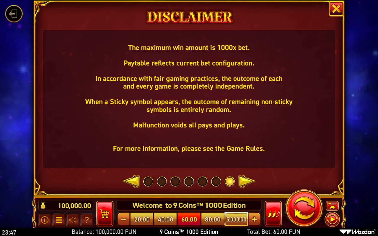 Game rules, page 7 — 9 Coins 1000 Edition