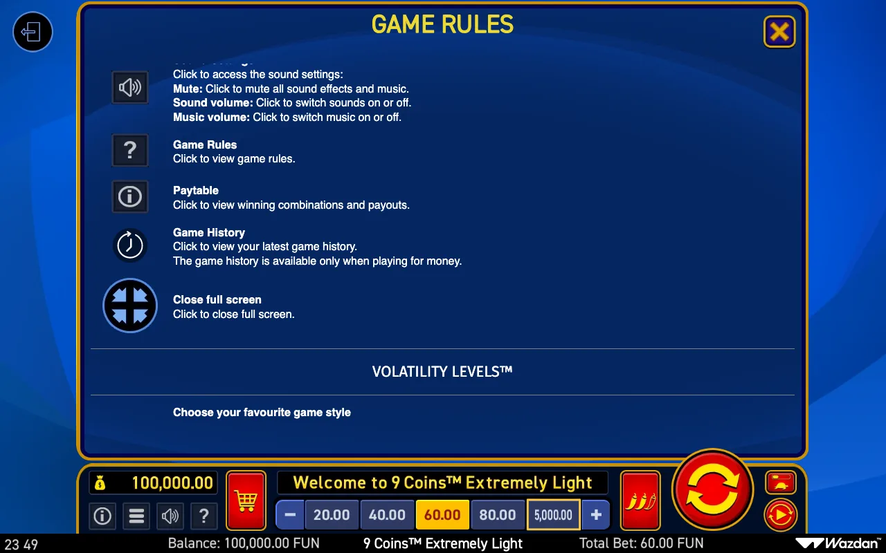 Game rules, page 12 — 9 Coins Extremely Light