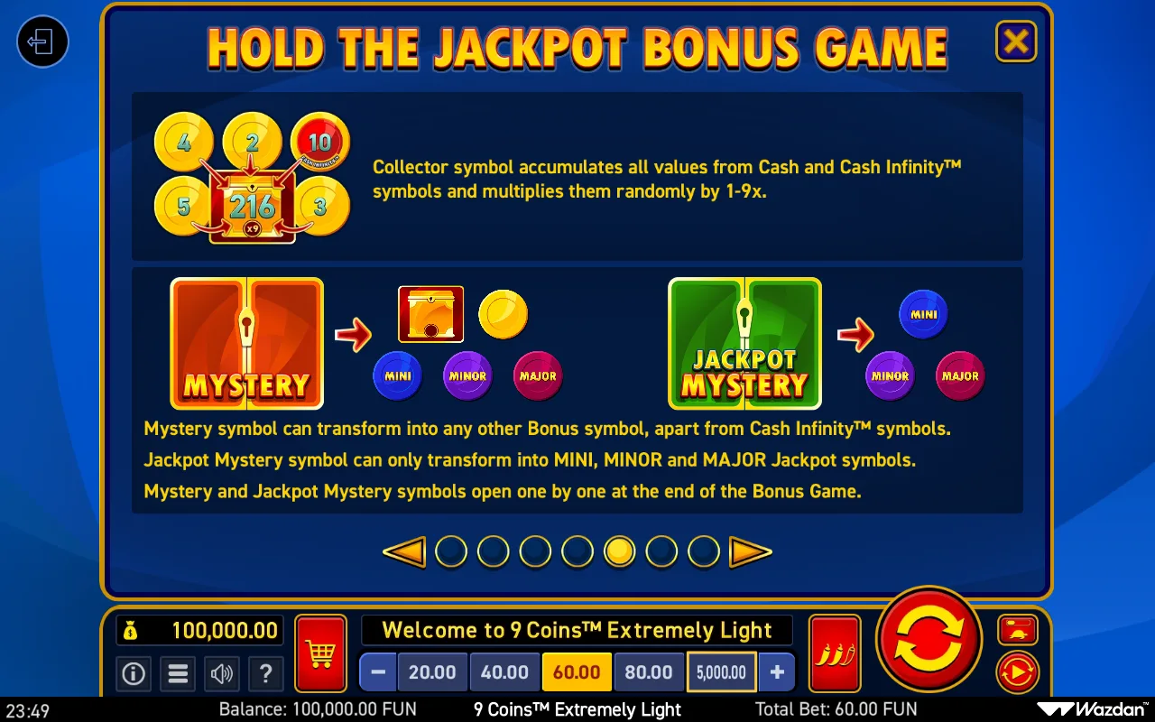 Game rules, page 5 — 9 Coins Extremely Light
