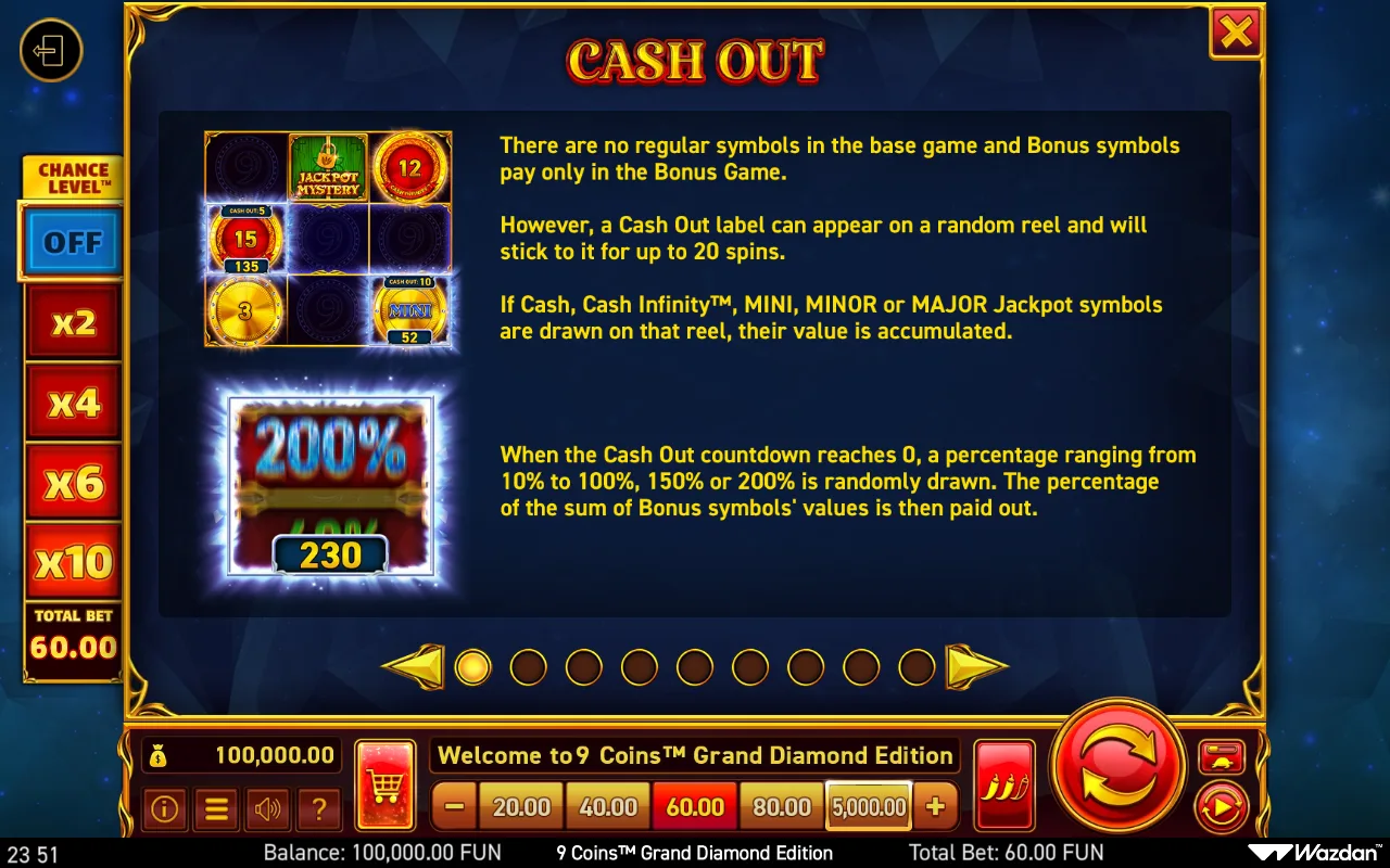 Game rules, page 1 — 9 Coins Grand Diamond Edition