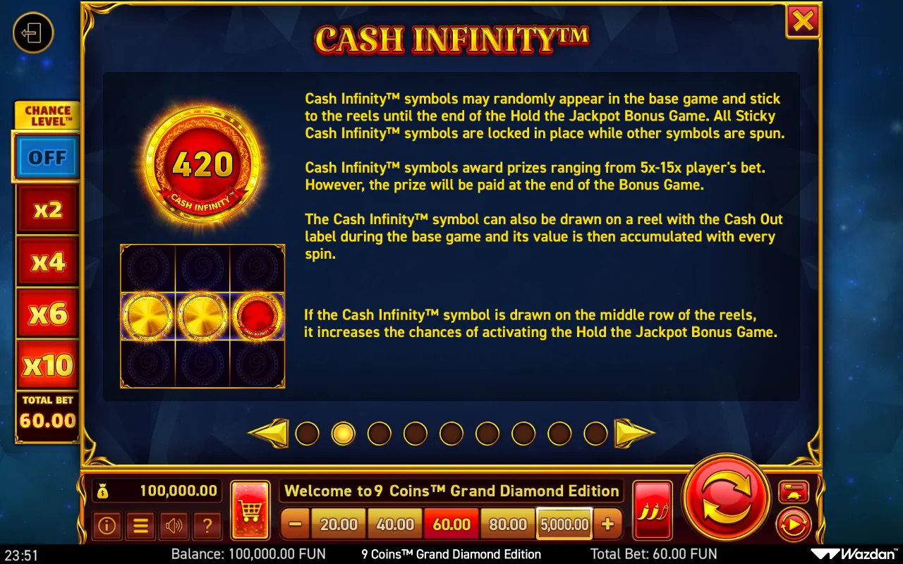 Game rules, page 2 — 9 Coins Grand Diamond Edition