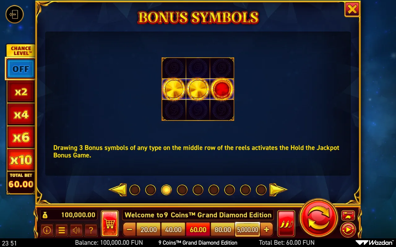 Game rules, page 3 — 9 Coins Grand Diamond Edition