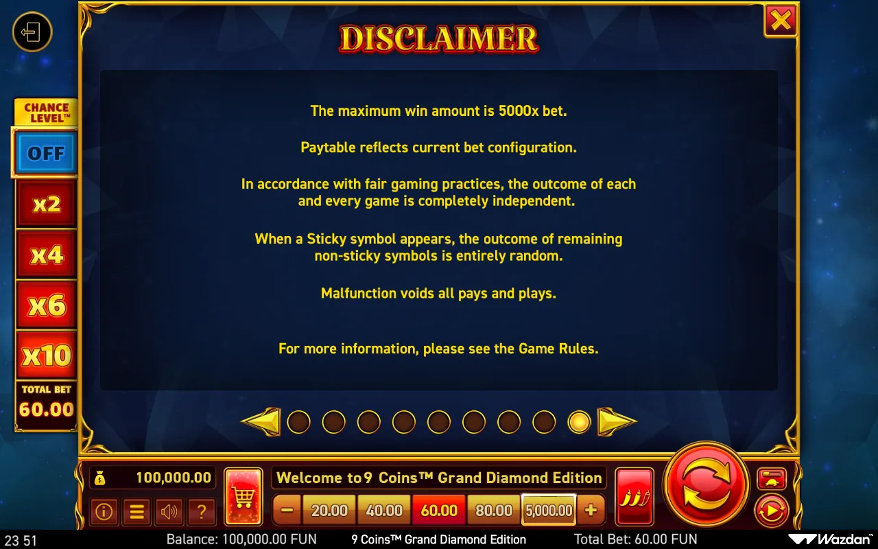 Game rules, page 9 — 9 Coins Grand Diamond Edition