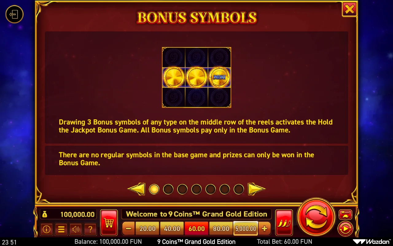 Game rules, page 1 — 9 Coins Grand Gold Edition