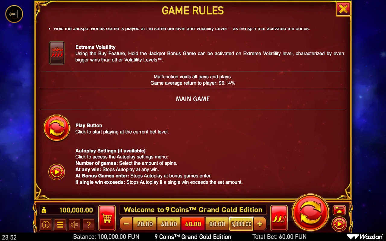 Game rules, page 10 — 9 Coins Grand Gold Edition