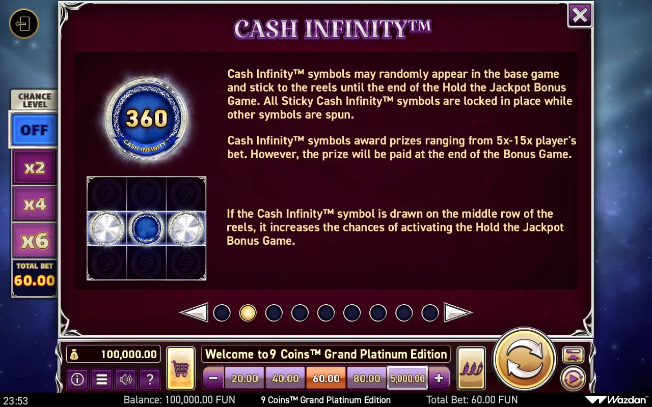Game rules, page 2 — 9 Coins Grand Platinum Edition