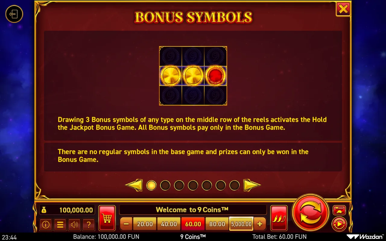 Game rules, page 1 — 9 Coins