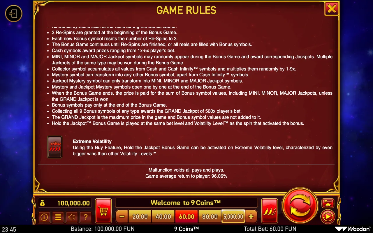 Game rules, page 9 — 9 Coins
