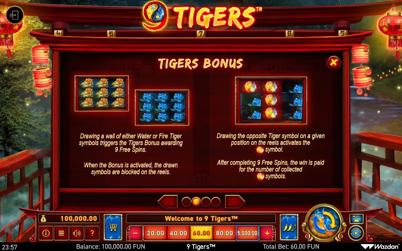 Game rules, page 2 — 9 Tigers