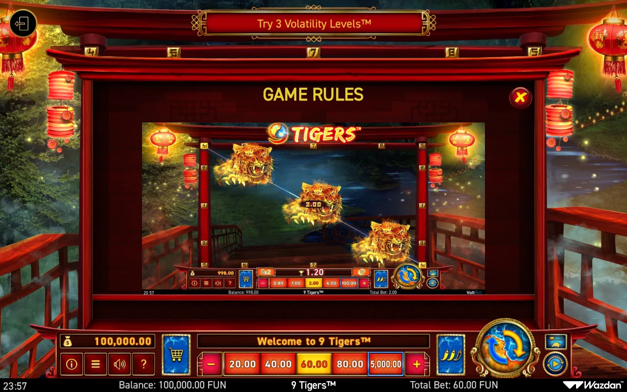 Game rules — 9 Tigers