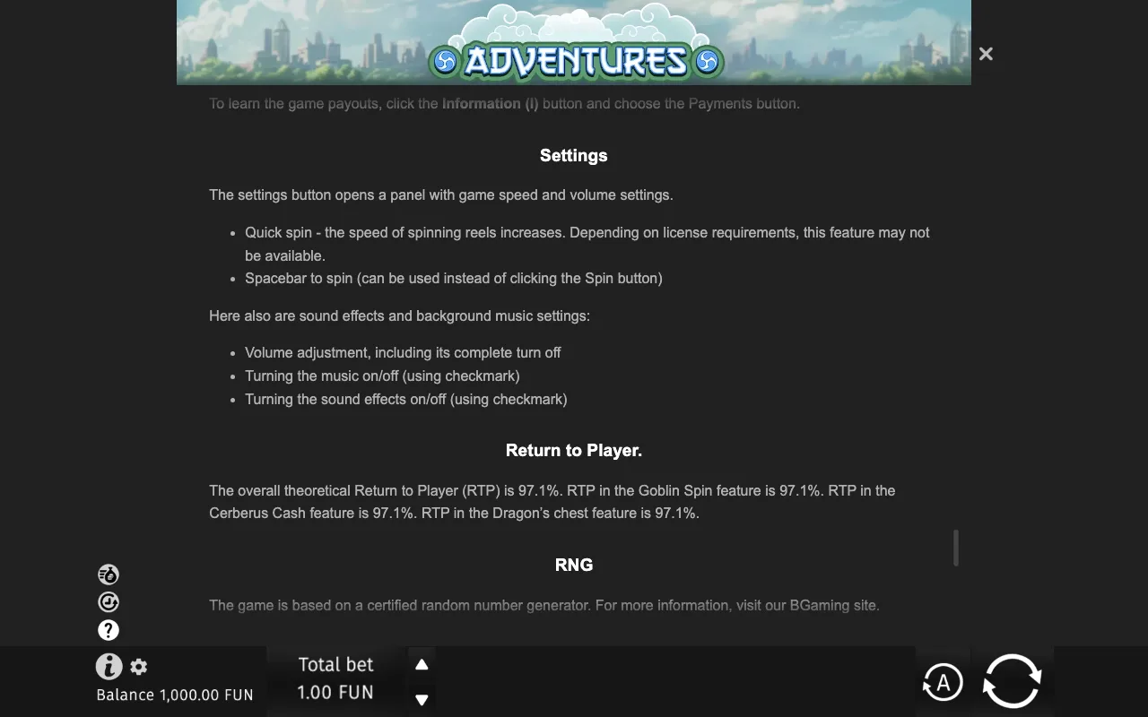 Game rules, page 10 — Adventures