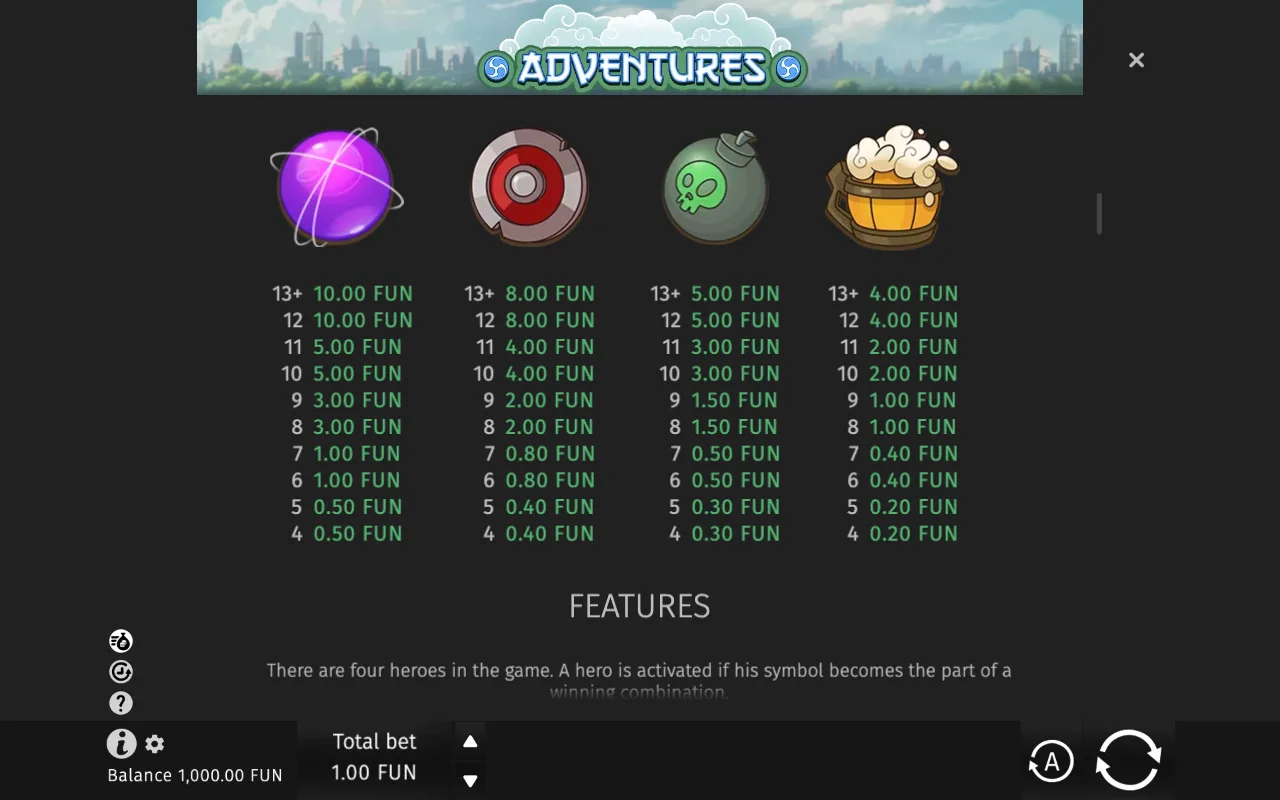 Game rules, page 2 — Adventures