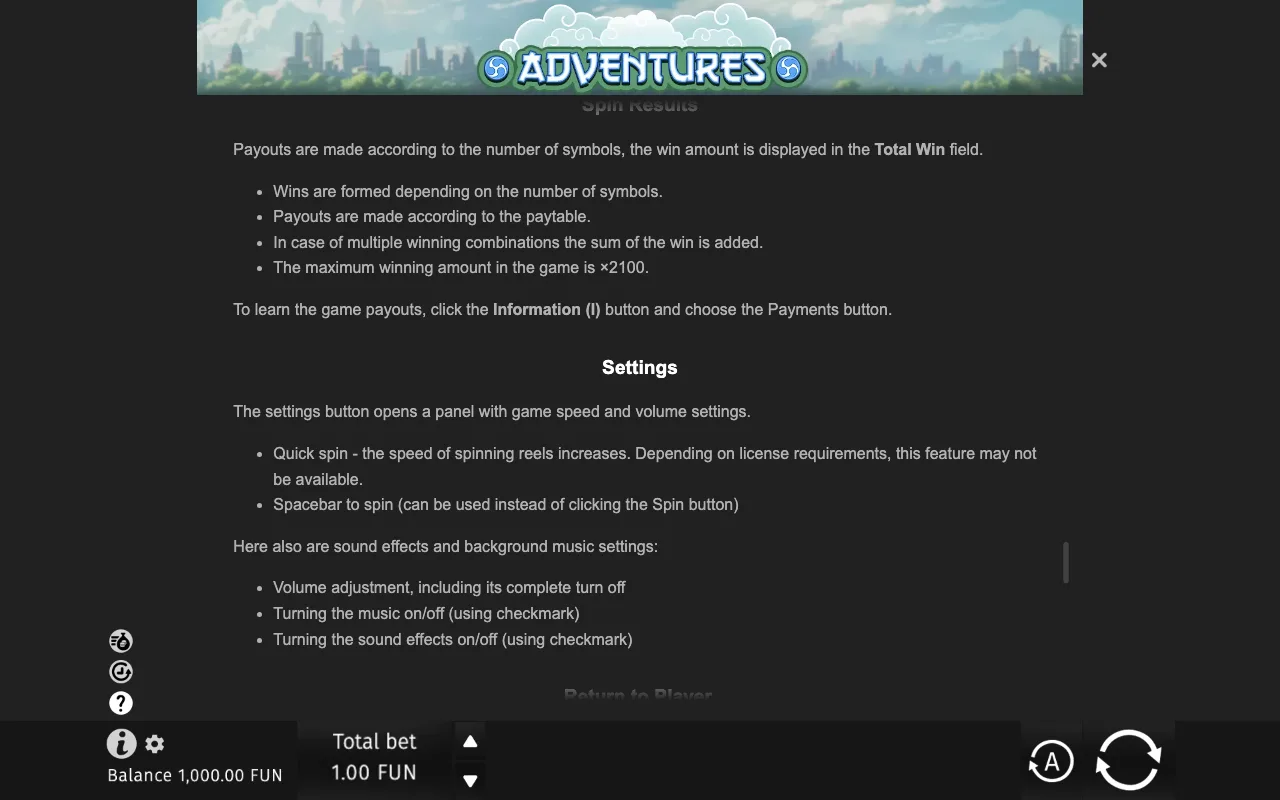 Game rules, page 9 — Adventures
