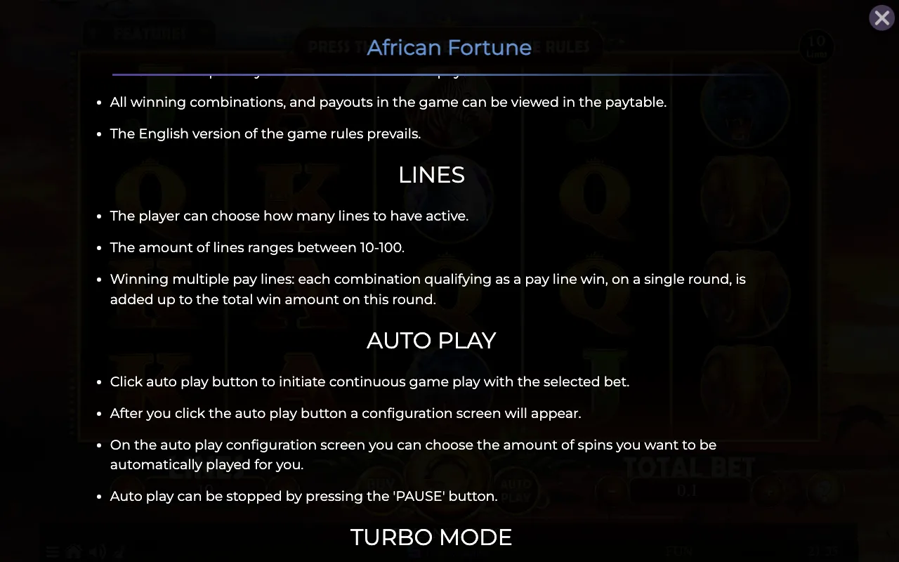 Lines — African Fortune