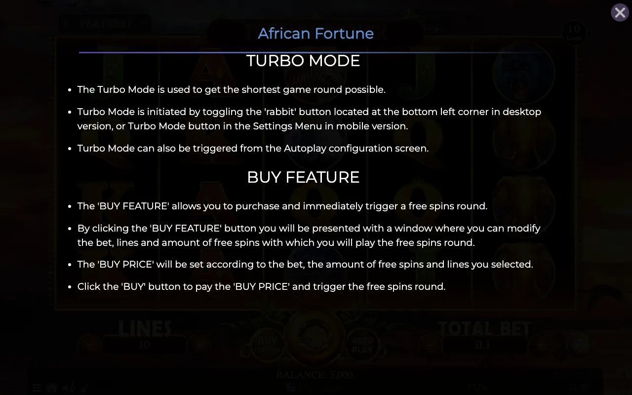 Game rules, page 7 — African Fortune