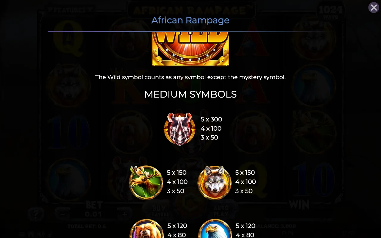 Medium symbols — African Rampage