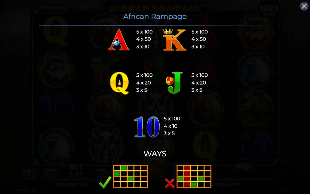 Game rules, page 6 — African Rampage