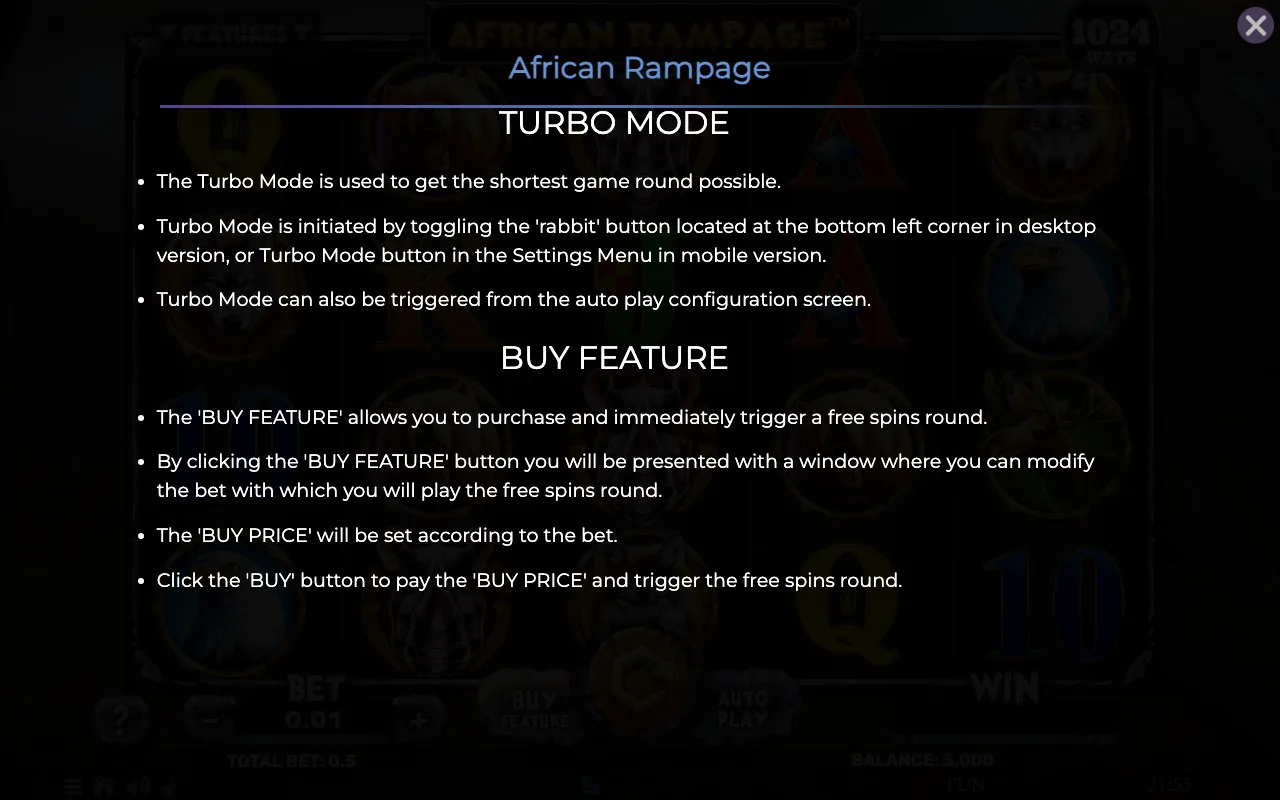 Game rules, page 8 — African Rampage