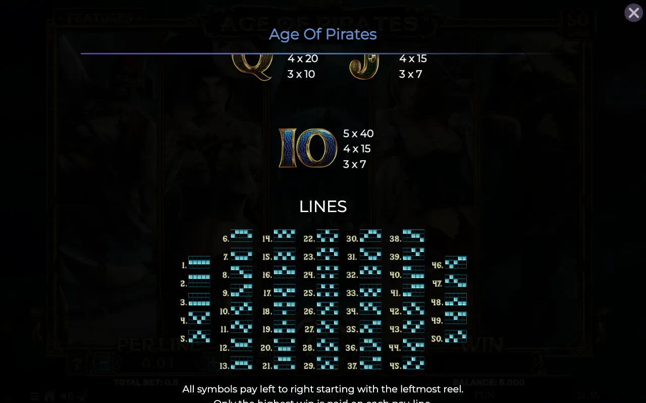 Game rules, page 6 — Age of Pirates