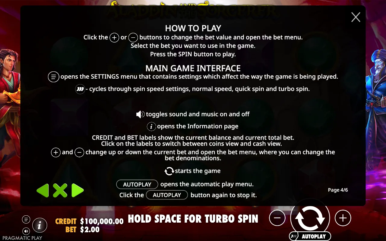 How to play — Aladdin and the Sorcerer