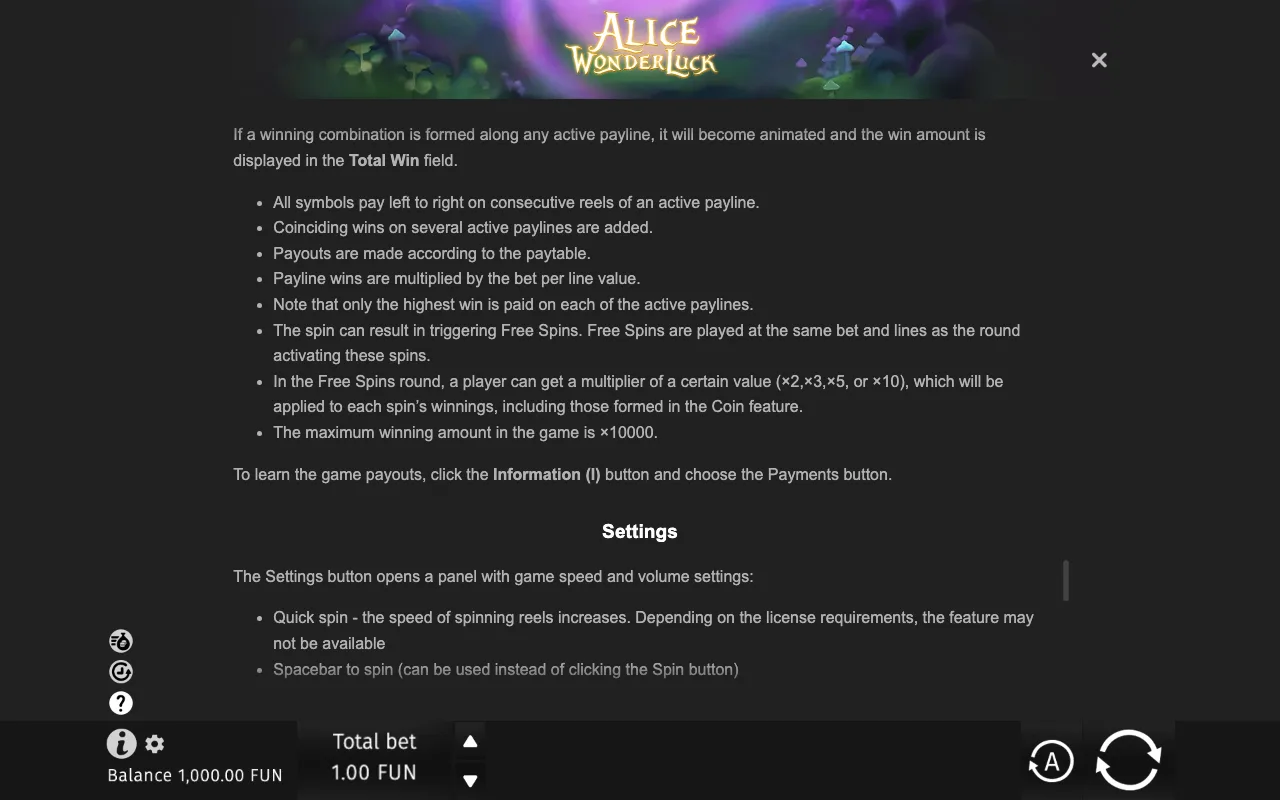 Game rules, page 12 — Alice WonderLuck