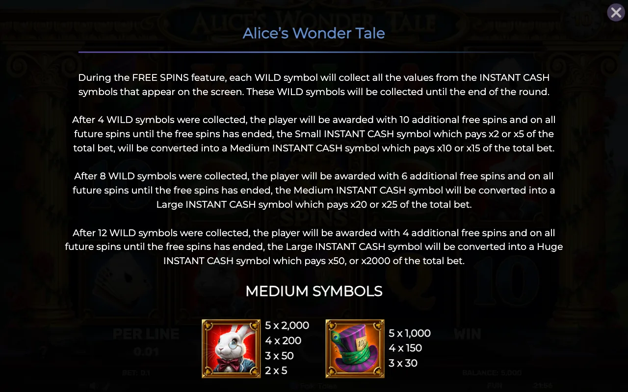 Game rules, page 3 — Alices Wonder Tale