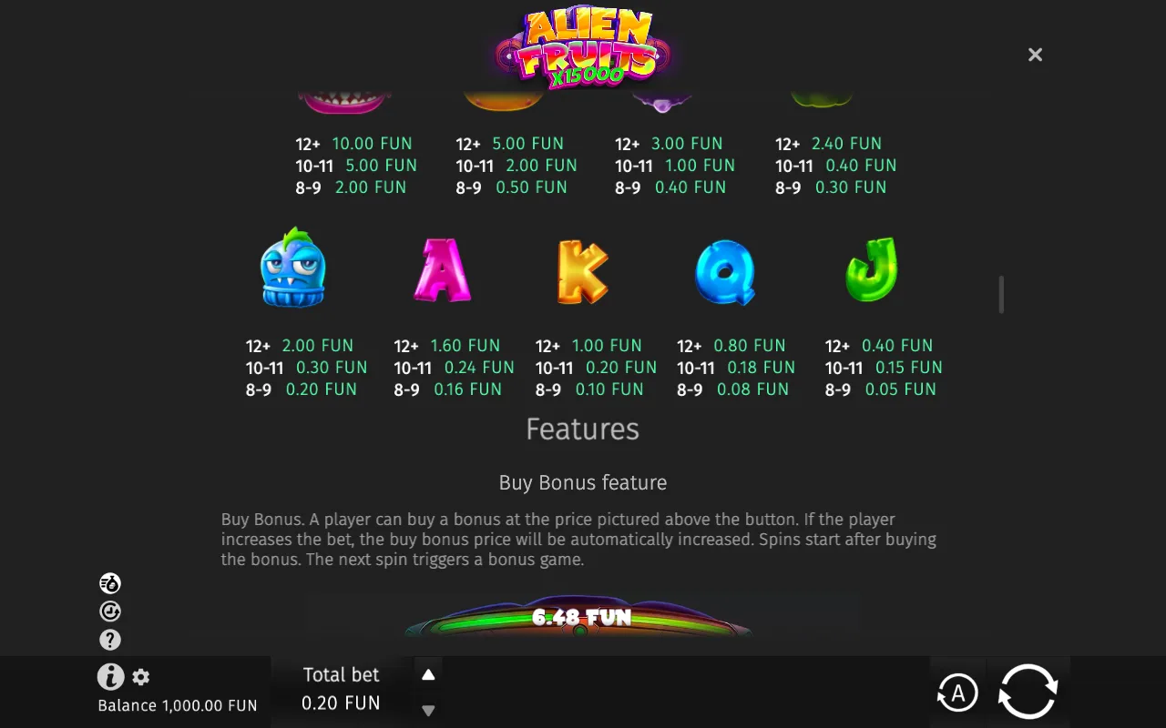 Game rules, page 2 — Alien Fruits