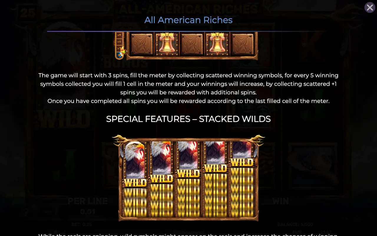 Game rules, page 2 — All American Riches