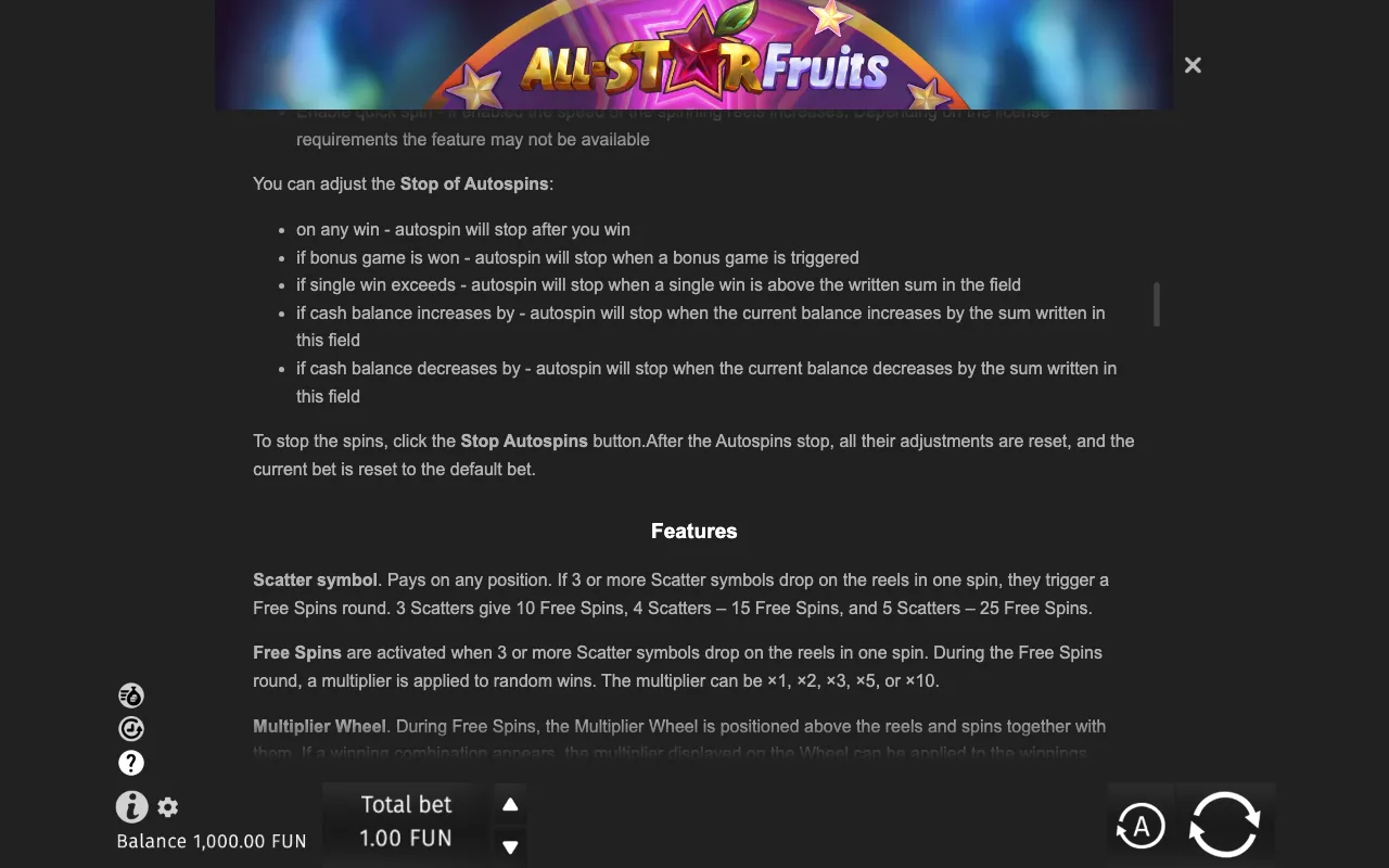 Game rules, page 7 — All-Star Fruits
