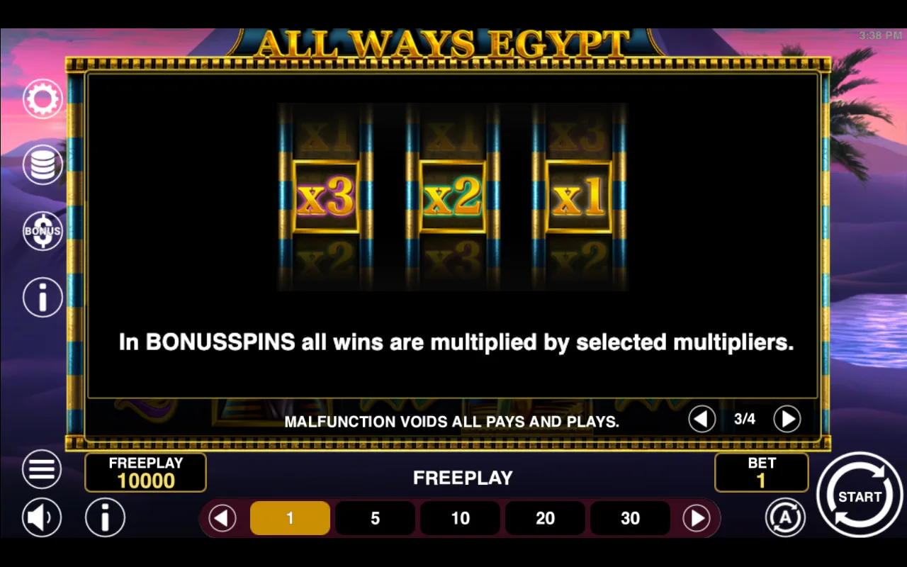 Game rules, page 3 — All Ways Egypt