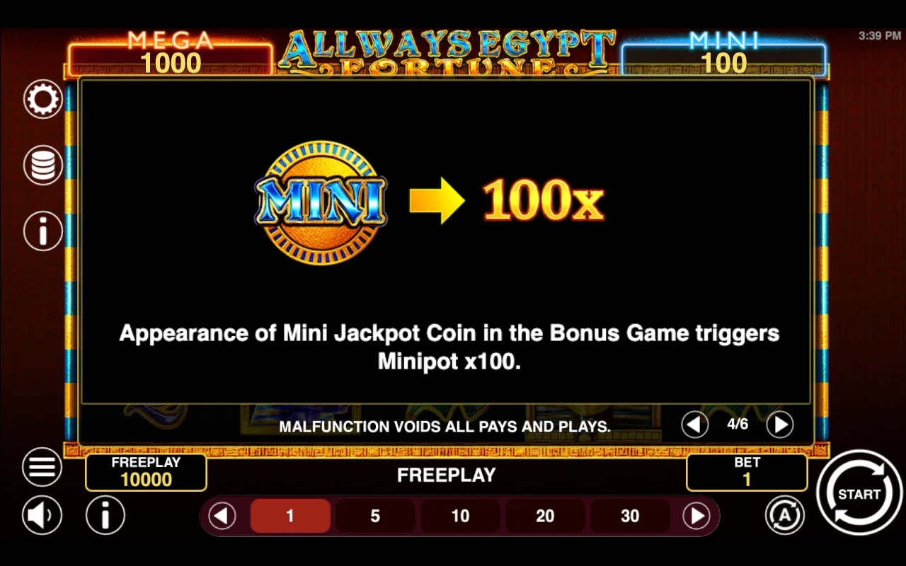 Game rules, page 4 — Allways Egypt Fortune