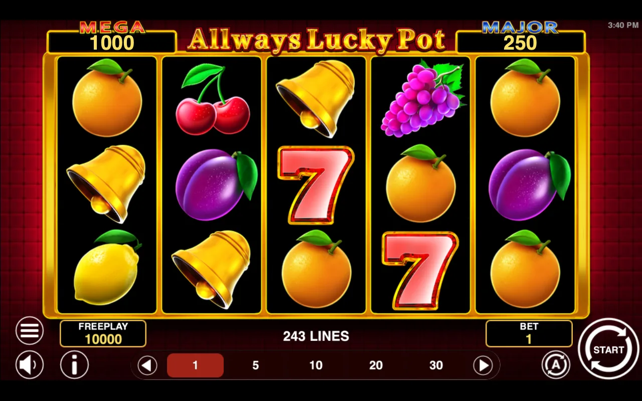 The base game — Allways Lucky Pot