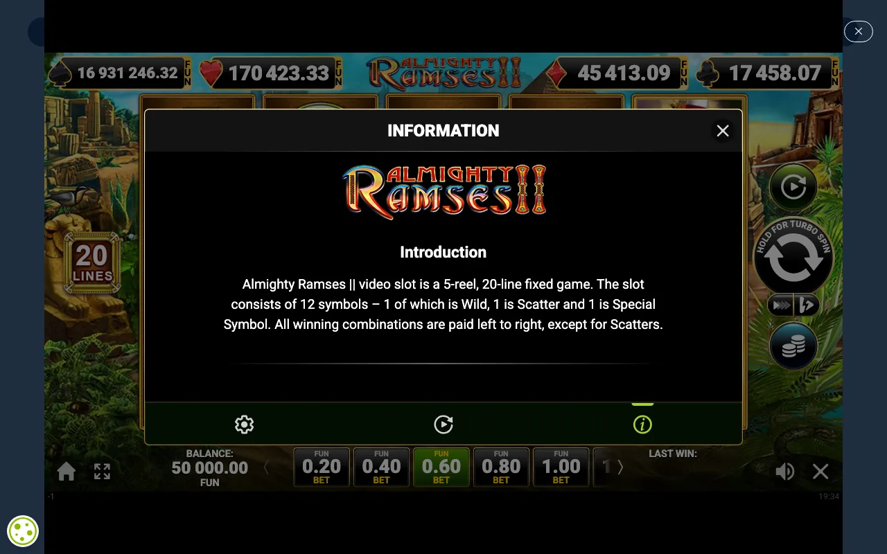 Game rules, page 1 — Almighty Ramses ii