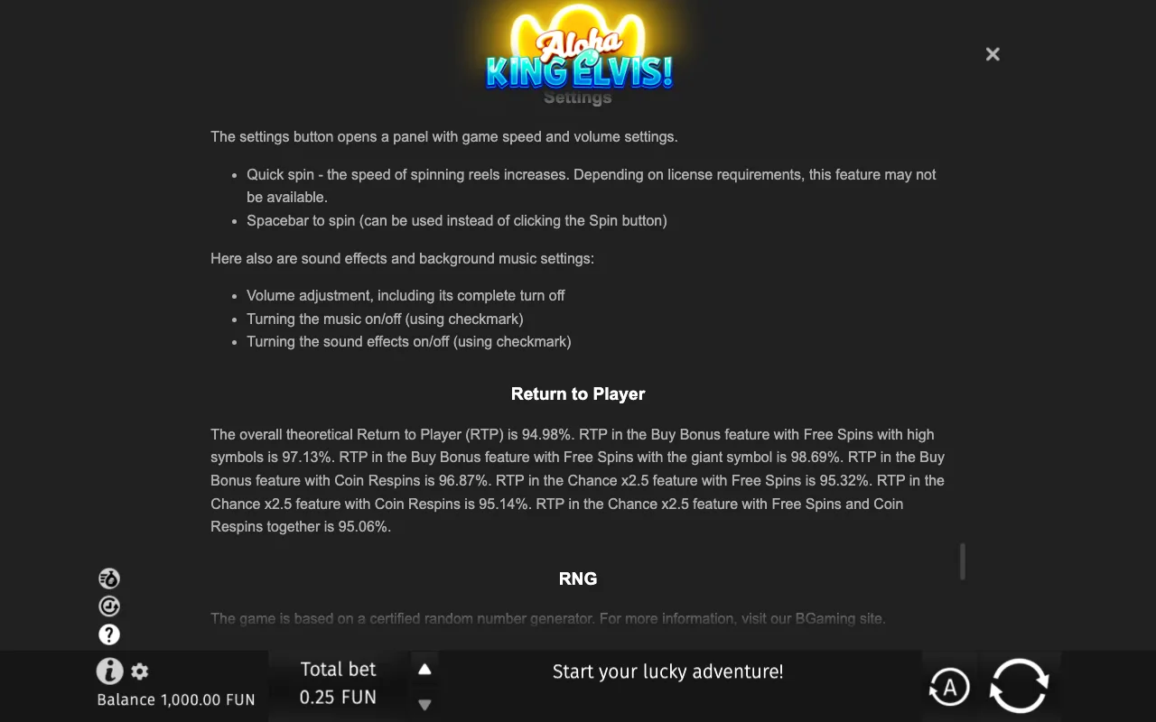 Game rules, page 11 — Aloha King Elvis