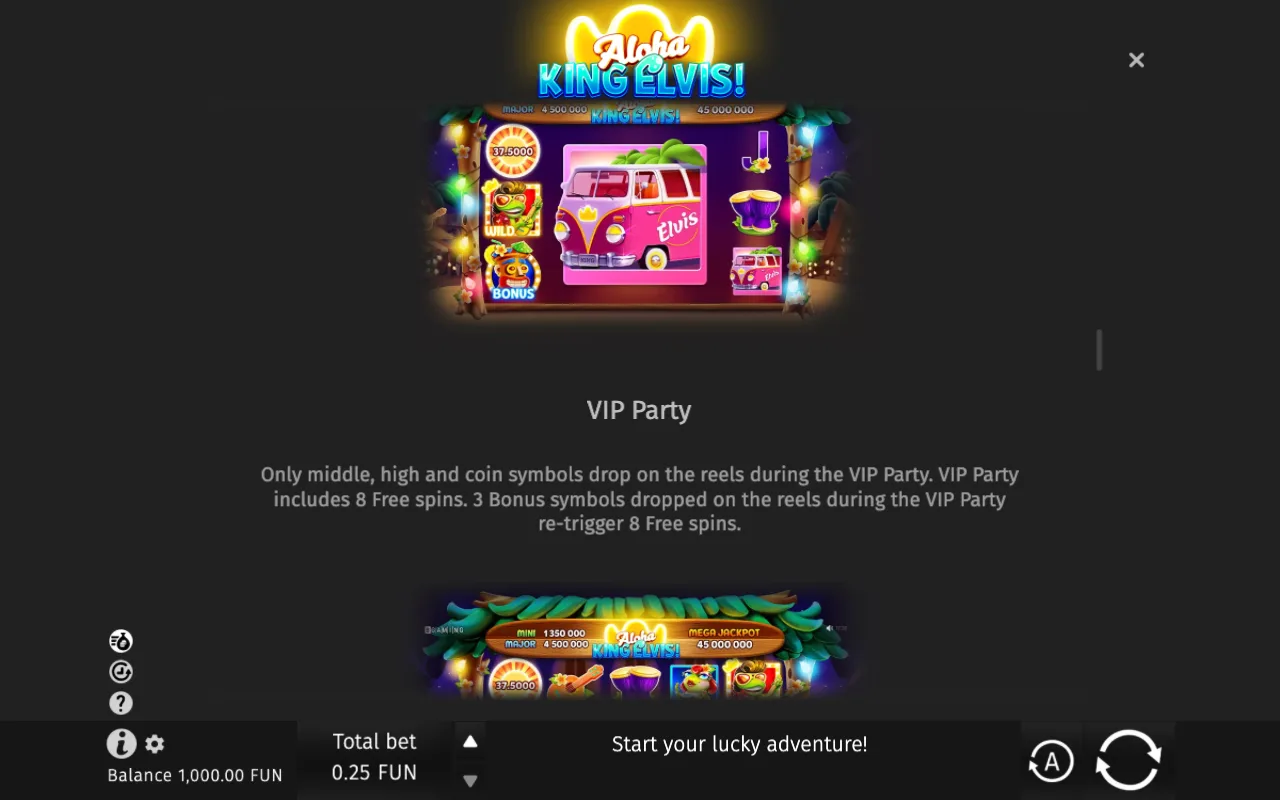 Game rules, page 4 — Aloha King Elvis