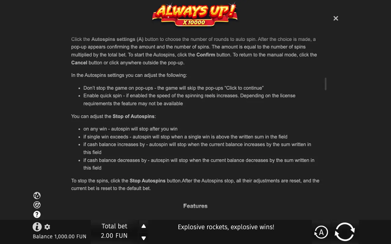 Game rules, page 7 — Always Up! x10000