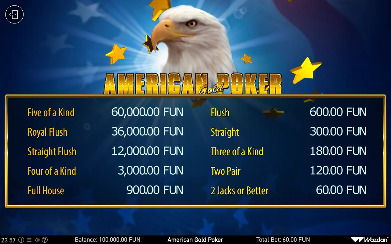 Game rules, page 1 — American Gold Poker