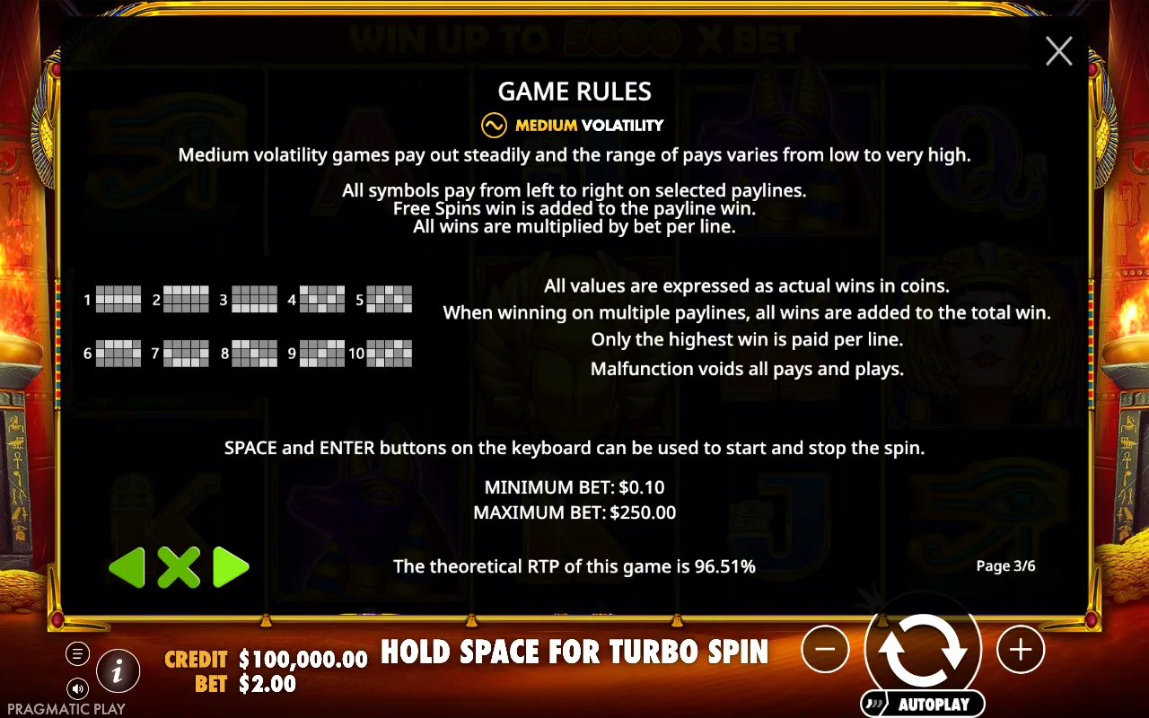 Game rules — Ancient Egypt Classic