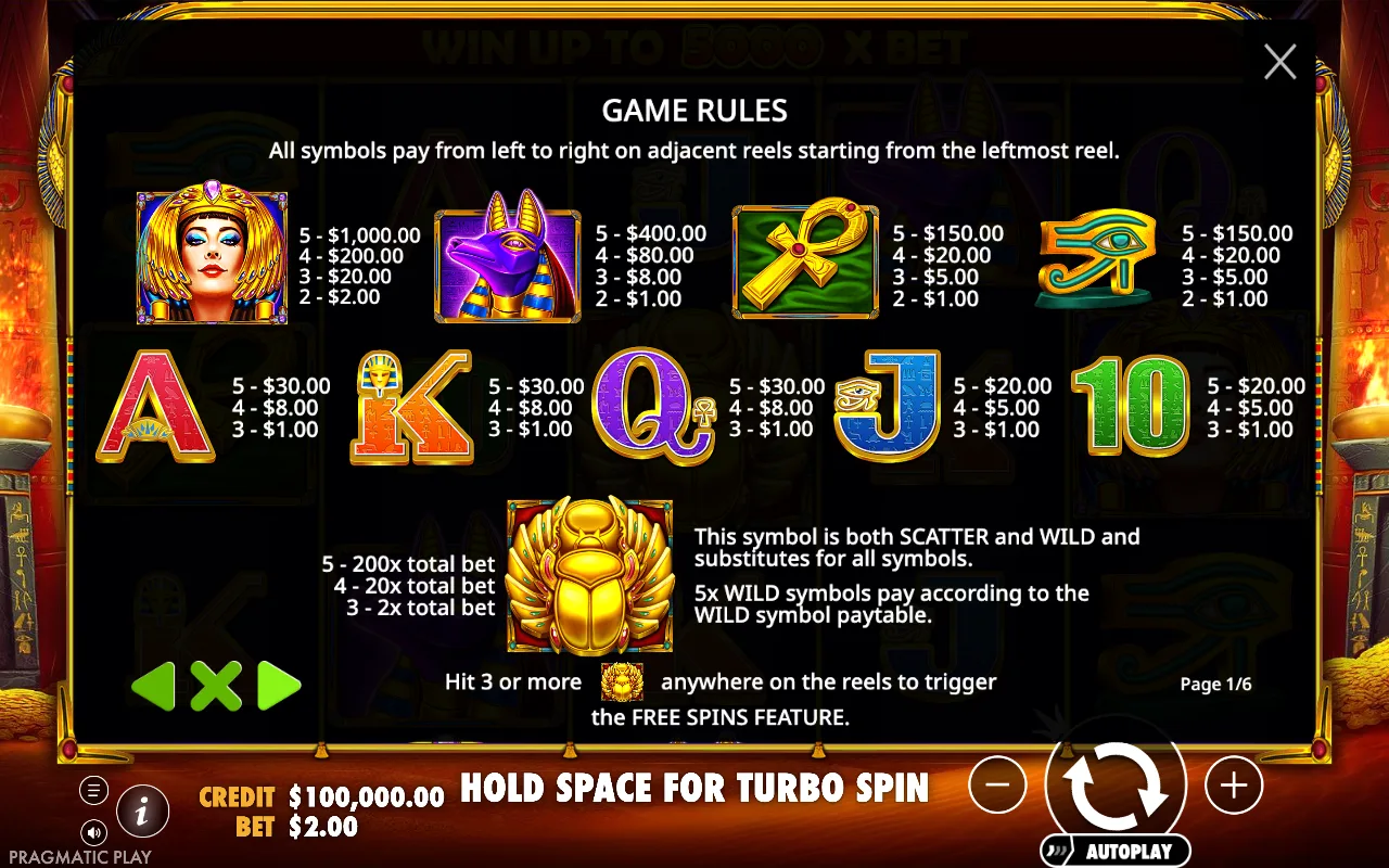 Game rules — Ancient Egypt Classic