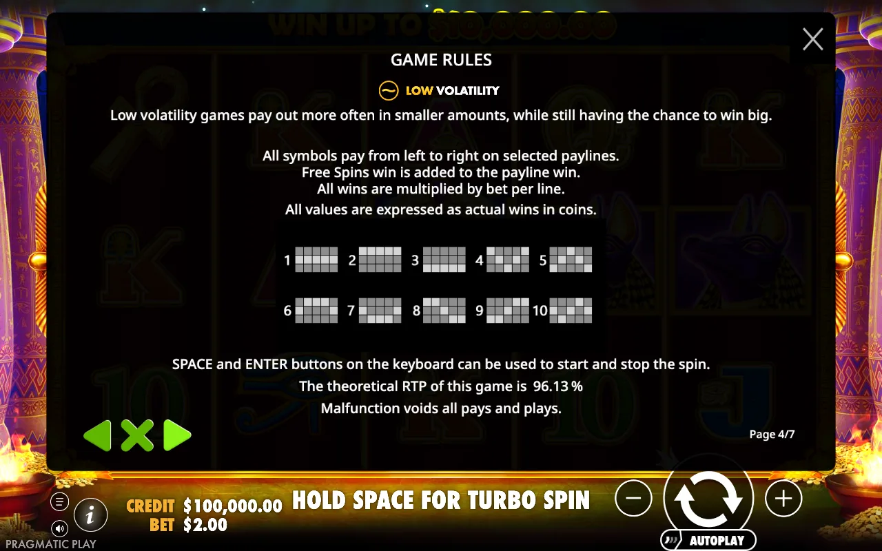 Game rules — Ancient Egypt