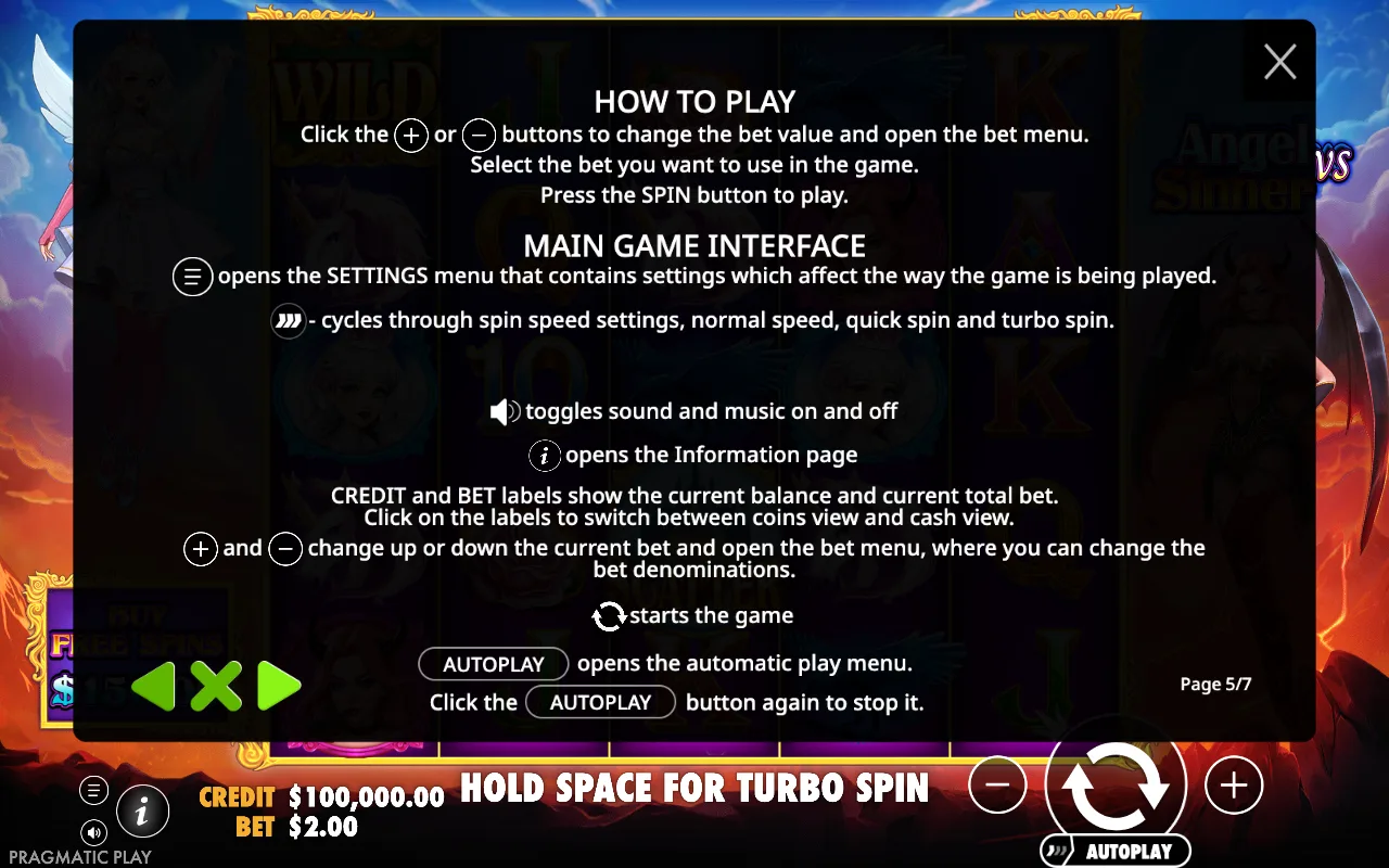 How to play — Angel vs Sinner