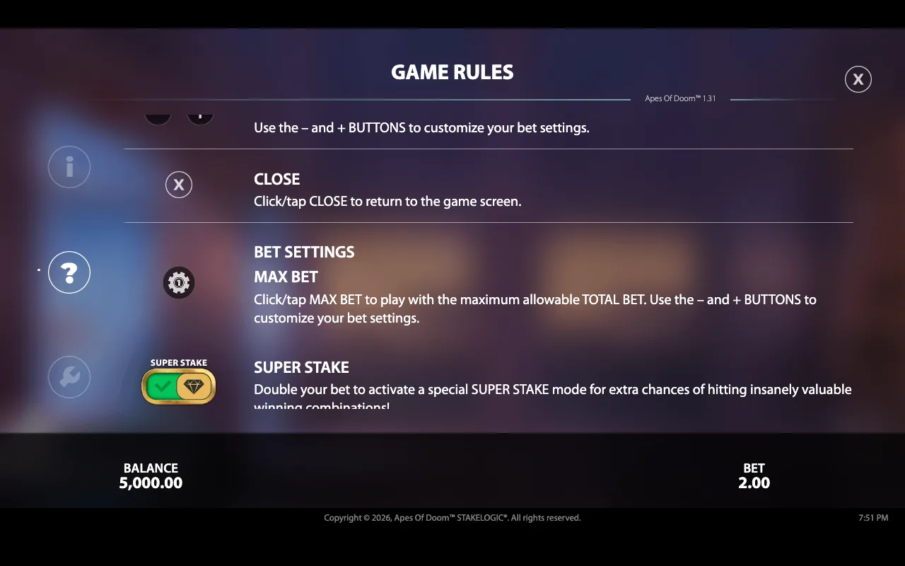 Game rules — Apes of Doom