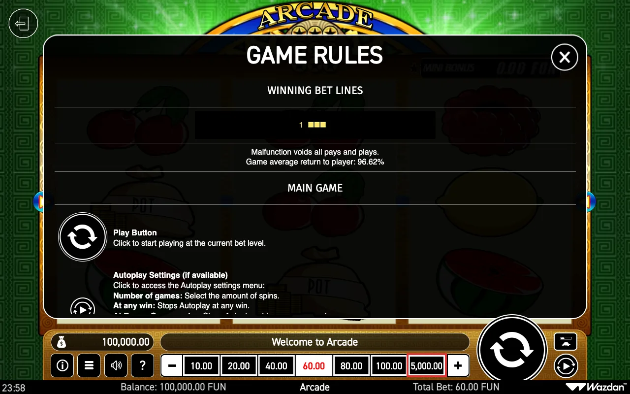 Game rules, page 4 — Arcade