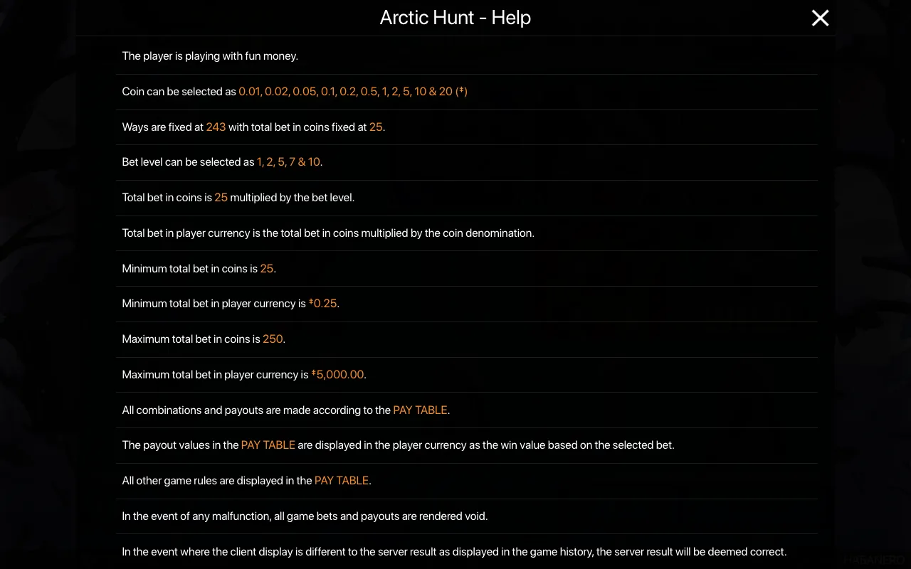 Game rules, page 1 — Arctic Hunt
