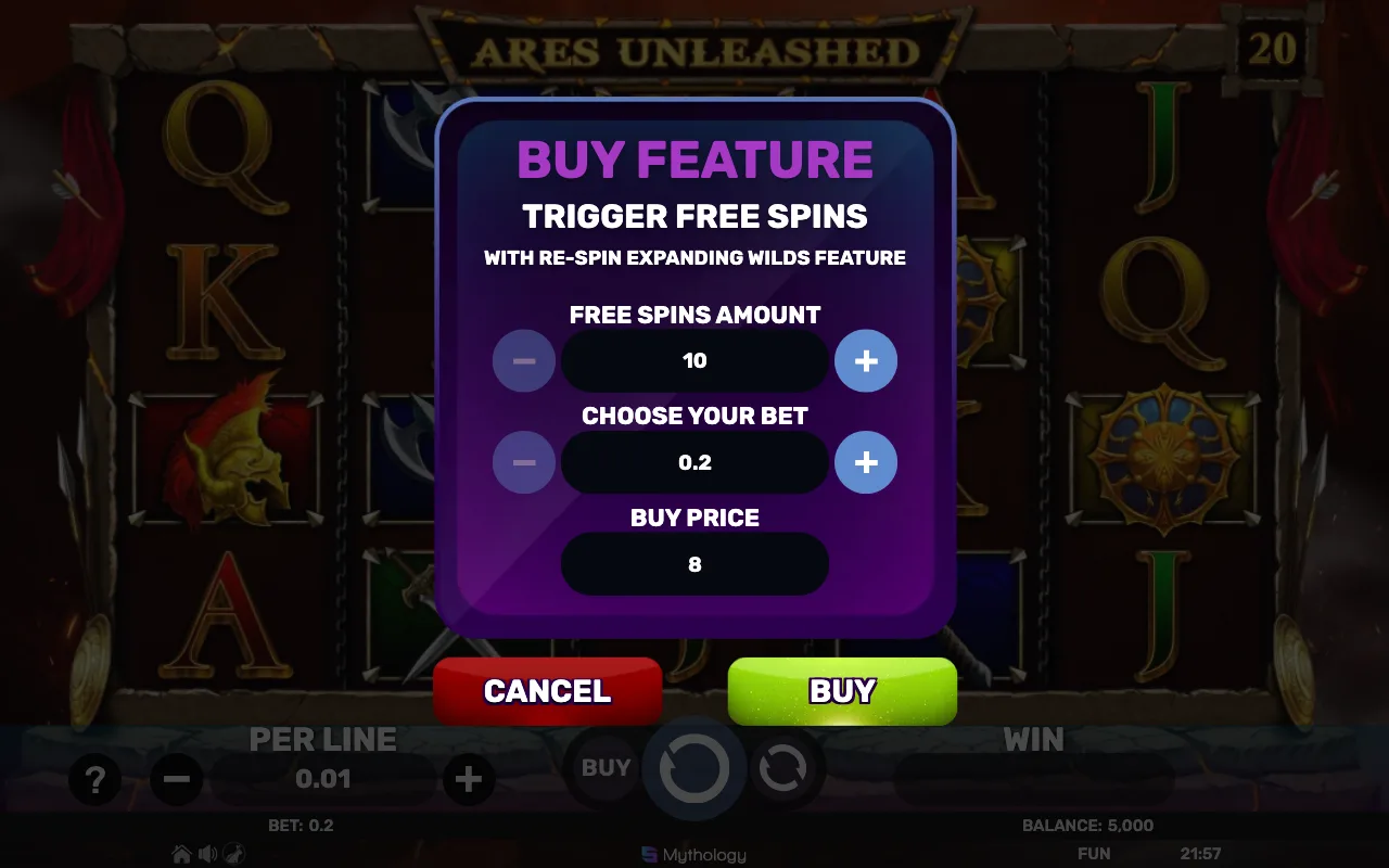 Buying the feature — Ares Unleashed